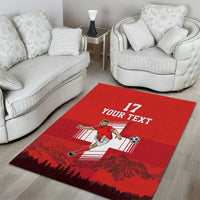 Custom Switzerland Football Area Rug Hopp Schwiiz!