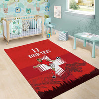 Custom Switzerland Football Area Rug Hopp Schwiiz!