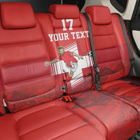 Custom Switzerland Football Back Car Seat Cover Hopp Schwiiz!
