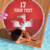 Custom Switzerland Football Beach Blanket Hopp Schwiiz!