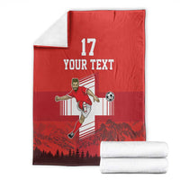 Custom Switzerland Football Blanket Hopp Schwiiz!