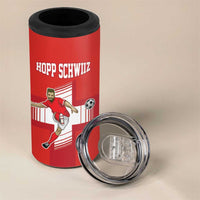 Custom Switzerland Football 4 in 1 Can Cooler Tumbler Hopp Schwiiz!
