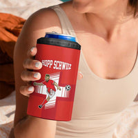 Custom Switzerland Football 4 in 1 Can Cooler Tumbler Hopp Schwiiz!