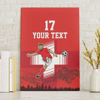 Custom Switzerland Football Canvas Wall Art Hopp Schwiiz!