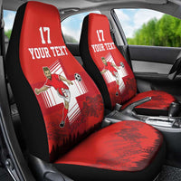 Custom Switzerland Football Car Seat Cover Hopp Schwiiz!