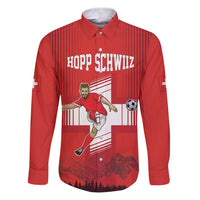 Custom Switzerland Football Family Matching Puletasi and Hawaiian Shirt Hopp Schwiiz!