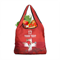 Custom Switzerland Football Grocery Bag Hopp Schwiiz!