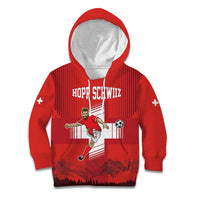 Custom Switzerland Football Kid Hoodie Hopp Schwiiz!