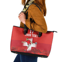 Custom Switzerland Football Leather Tote Bag Hopp Schwiiz!