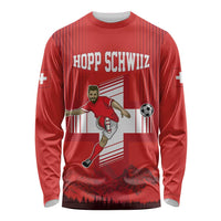 Custom Switzerland Football Long Sleeve Shirt Hopp Schwiiz!