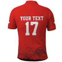 Custom Switzerland Football Polo Shirt Hopp Schwiiz!