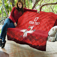 Custom Switzerland Football Quilt Hopp Schwiiz!