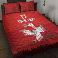 Custom Switzerland Football Quilt Bed Set Hopp Schwiiz!