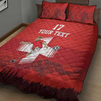 Custom Switzerland Football Quilt Bed Set Hopp Schwiiz!