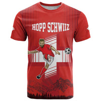 Custom Switzerland Football T Shirt Hopp Schwiiz!