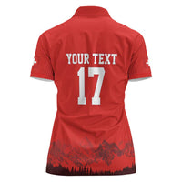 Custom Switzerland Football Women Polo Shirt Hopp Schwiiz!