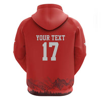 Custom Switzerland Football Zip Hoodie Hopp Schwiiz!