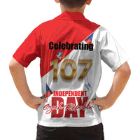 Den Vzniku Samostatneho Ceskoslovenskeho Statu Family Matching Off The Shoulder Long Sleeve Dress and Hawaiian Shirt Czech Republic Independence day LT17