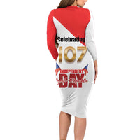 Den Vzniku Samostatneho Ceskoslovenskeho Statu Long Sleeve Bodycon Dress Czech Republic Independence day LT17