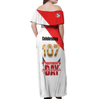 Den Vzniku Samostatneho Ceskoslovenskeho Statu Off Shoulder Maxi Dress Czech Republic Independence day LT17