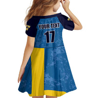 Custom Sweden Flag and Coat of arms Family Matching Short Sleeve Bodycon Dress and Hawaiian Shirt Three Crowns of Sweden