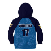 Custom Sweden Flag and Coat of arms Kid Hoodie Three Crowns of Sweden