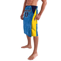 Custom Sweden Flag and Coat of arms Lavalava Three Crowns of Sweden