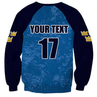 Custom Sweden Flag and Coat of arms Sweatshirt Three Crowns of Sweden