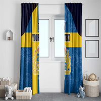 Custom Sweden Flag and Coat of arms Window Curtain Three Crowns of Sweden