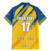 Custom Sweden Football Family Matching Mermaid Dress and Hawaiian Shirt Sporty Style