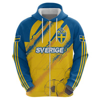 Custom Sweden Football Hoodie Sporty Style