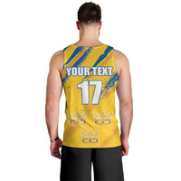 Custom Sweden Football Men Tank Top Sporty Style