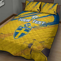 Custom Sweden Football Quilt Bed Set Sporty Style