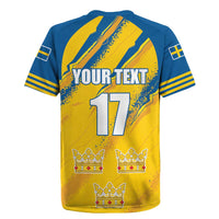 Custom Sweden Football Rugby Jersey Sporty Style