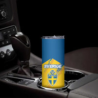 Custom Sweden Football Skinny Tumbler Sporty Style
