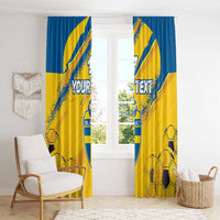 Custom Sweden Football Window Curtain Sporty Style
