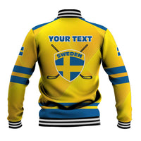 Personalized Sweden Ice Hockey Baseball Jacket Sporty Style