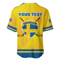 Personalized Sweden Ice Hockey Baseball Jersey Sporty Style