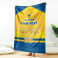 Personalized Sweden Ice Hockey Blanket Sporty Style