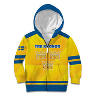 Personalized Sweden Ice Hockey Kid Hoodie Sporty Style