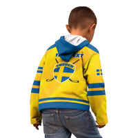 Personalized Sweden Ice Hockey Kid Hoodie Sporty Style