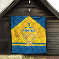 Personalized Sweden Ice Hockey Quilt Sporty Style