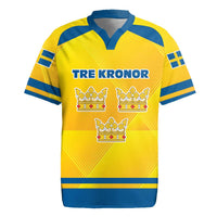 Personalized Sweden Ice Hockey Rugby Jersey Sporty Style