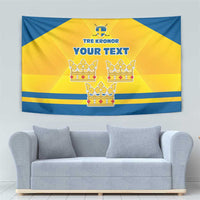Personalized Sweden Ice Hockey Tapestry Sporty Style