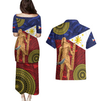 Philippines National Flag Day 28 May Couples Matching Puletasi and Hawaiian Shirt Lapu-Lapu King