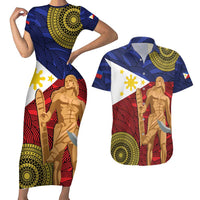 Philippines National Flag Day 28 May Couples Matching Short Sleeve Bodycon Dress and Hawaiian Shirt Lapu-Lapu King