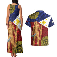 Philippines National Flag Day 28 May Couples Matching Tank Maxi Dress and Hawaiian Shirt Lapu-Lapu King