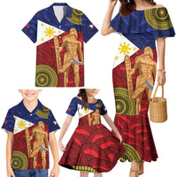 Philippines National Flag Day 28 May Family Matching Mermaid Dress and Hawaiian Shirt Lapu-Lapu King