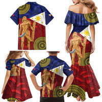 Philippines National Flag Day 28 May Family Matching Mermaid Dress and Hawaiian Shirt Lapu-Lapu King