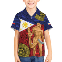 Philippines National Flag Day 28 May Family Matching Off The Shoulder Long Sleeve Dress and Hawaiian Shirt Lapu-Lapu King